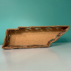 Tennessee Shaped Woven Wicker Basket Tray